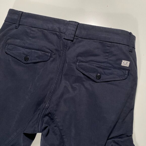 C.P. Company Ergonomic Cargo Goggle Pant Satin Stretch Navy mens size 30x32.5 - Picture 11 of 13